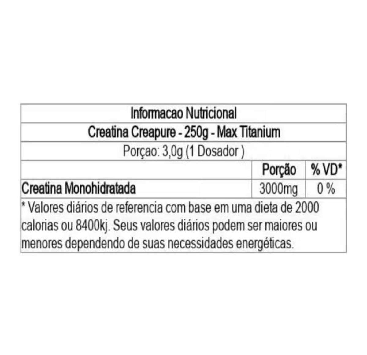 CREATINA CREAPURE MAX TITANIUM 250G