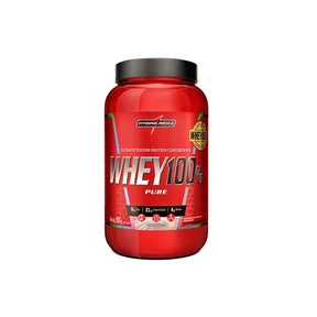 WHEY 100% PURE INTEGRALMEDICA 900G POTE - MORANGO