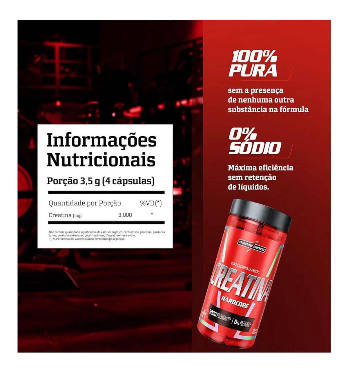 CREATINA MONOHIDRATADA INTEGRALMEDICA 120 CAPS