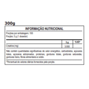 CREATINA MONOHIDRATADA PROBIÓTICA 300G
