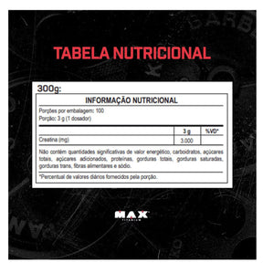 CREATINA MAX TITANIUM 300G MONOHIDRATADA