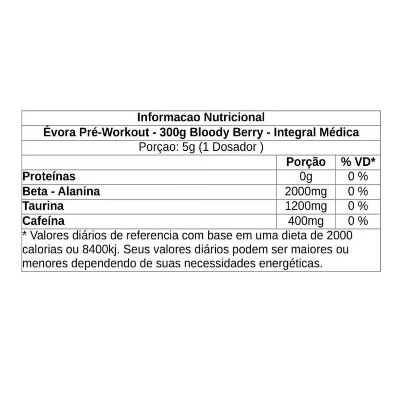 PRÉ TREINO ÉVORA XT DARKNESS 300G